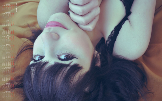 Обои картинки фото календари, девушки, лицо, взгляд