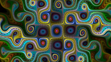 Картинка 3д+графика фракталы+ fractal цвет фон узор