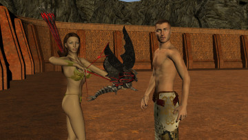 Картинка 3д+графика фантазия+ fantasy фон взгляд девушка