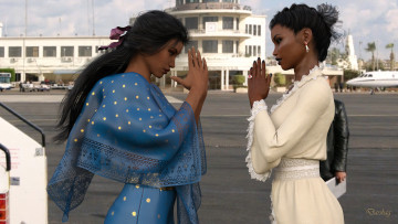 Картинка 3д+графика люди+ people фон взгляд девушки