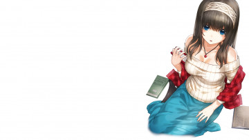 Картинка аниме idolm@ster девушка фон взгляд