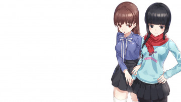 Картинка аниме kantai+collection фон девушки взгляд