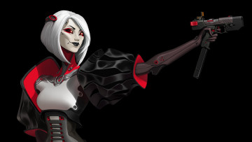 Картинка фэнтези роботы +киборги +механизмы фантастика робот арт черный фон sci-fi поза взгляд