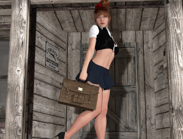 Обои картинки фото 3д графика, люди , people, фон, взгляд, девушка