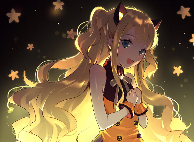 Обои картинки фото аниме, животные,  существа, девушка