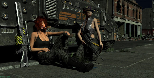 Обои картинки фото 3д графика, фантазия , fantasy, взгляд, девушки, фон