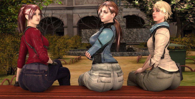 Обои картинки фото 3д графика, фантазия , fantasy, фон, взгляд, девушки