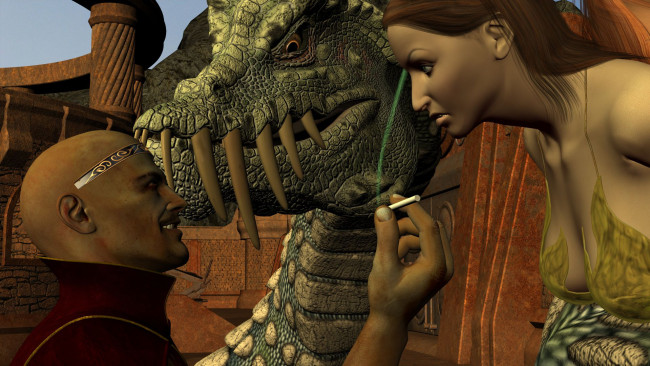 Обои картинки фото 3д графика, фантазия , fantasy, фон, взгляд, девушка