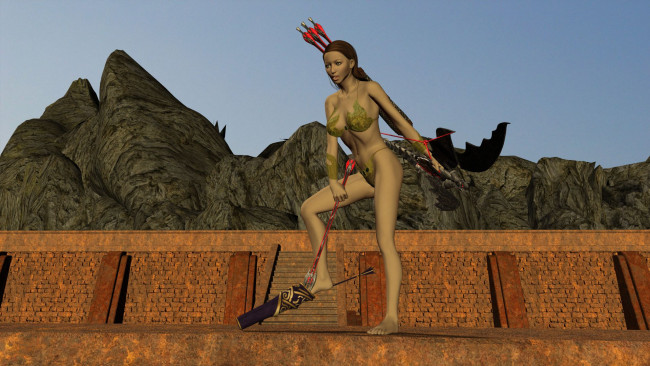 Обои картинки фото 3д графика, фантазия , fantasy, взгляд, фон, девушка