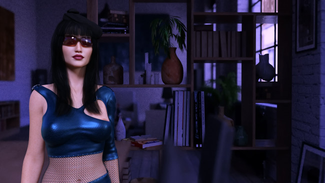 Обои картинки фото 3д графика, люди , people, девушка, взгляд, фон