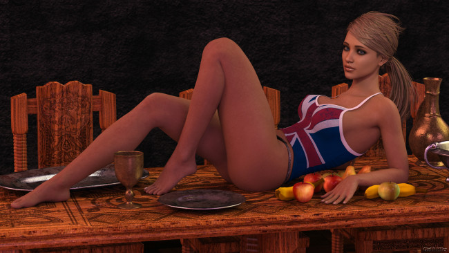 Обои картинки фото 3д графика, люди , people, фон, взгляд, девушка