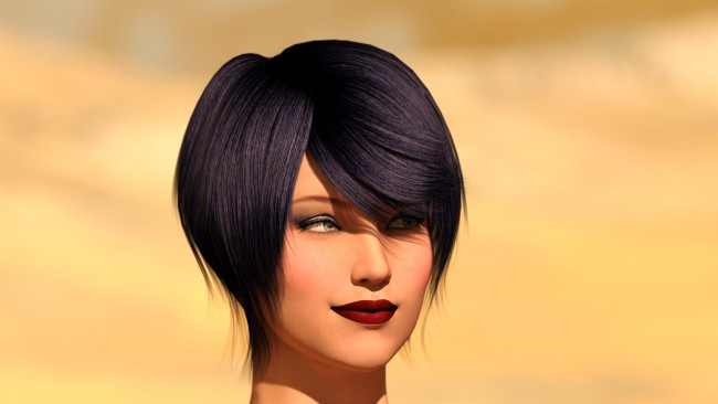 Обои картинки фото 3д графика, портрет , portraits, взгляд, девушка, фон