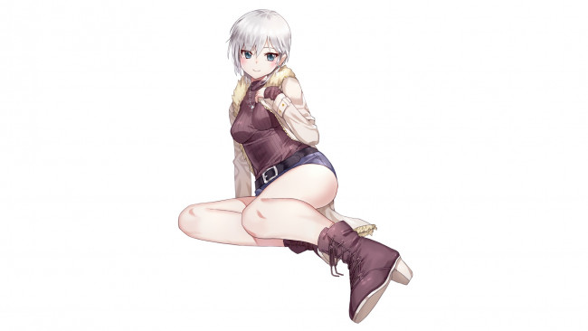 Обои картинки фото аниме, idolm@ster, фон, взгляд, девушка