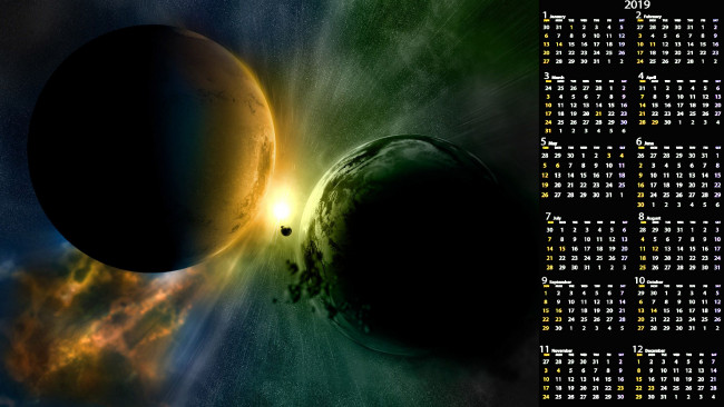 Обои картинки фото календари, компьютерный дизайн, планета