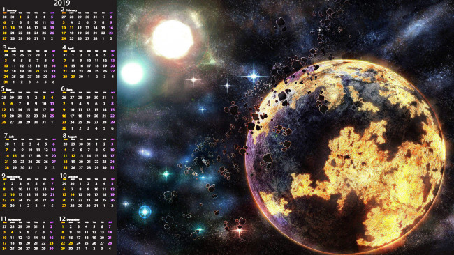 Обои картинки фото календари, компьютерный дизайн, планета
