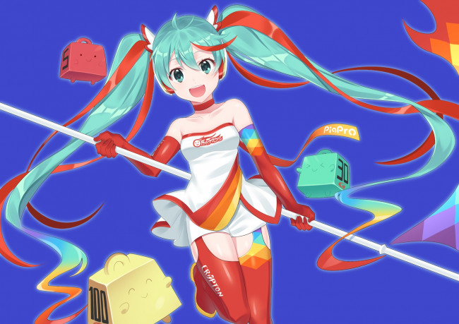 Обои картинки фото аниме, vocaloid, фон, взгляд, девушка