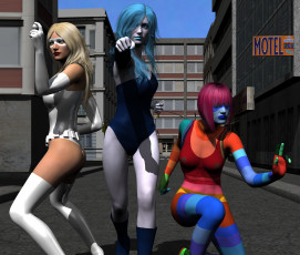 Картинка 3д+графика фантазия+ fantasy девушки взгляд фон