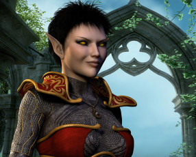 Картинка 3д+графика эльфы+ elves фон взгляд эльфийка