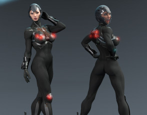 Картинка 3д+графика фантазия+ fantasy фон взгляд девушки