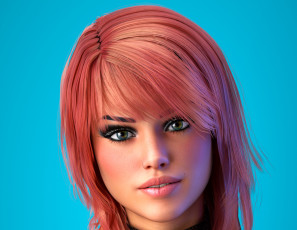 Картинка 3д+графика портрет+ portraits девушка взгляд фон