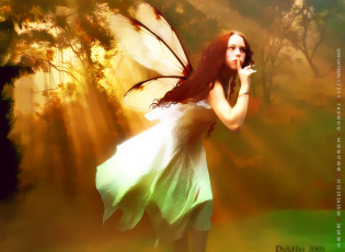 Картинка календари фэнтези 2019 calendar девушка крылья фея лес природа растение