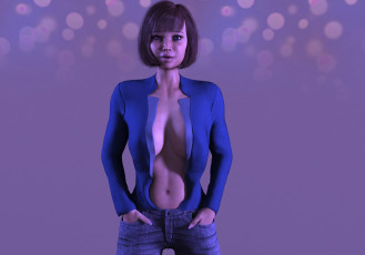 Картинка 3д+графика люди+ people фон взгляд девушка