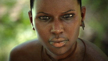 Картинка 3д+графика портрет+ portraits девушка фон взгляд