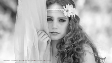 Картинка календари компьютерный+дизайн взгляд девушка цветы calendar женщина 2019