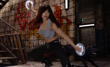 Картинка 3д+графика фантазия+ fantasy фон взгляд девушка