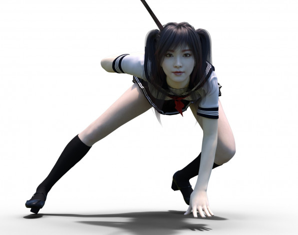 Обои картинки фото 3д графика, люди , people, фон, взгляд, девушка