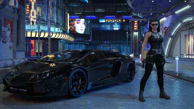 Обои картинки фото 3д графика, фантазия , fantasy, фон, взгляд, девушка