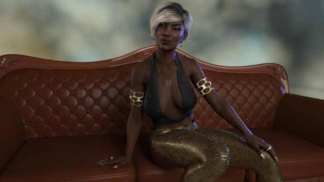 Обои картинки фото 3д графика, люди , people, фон, взгляд, девушка