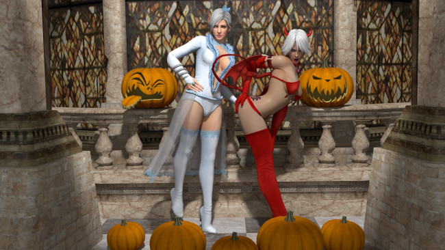 Обои картинки фото 3д графика, праздники , holidays, фон, взгляд, девушки