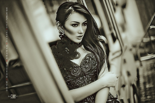 Обои картинки фото календари, компьютерный дизайн, 2019, calendar, женщина, девушка, модель