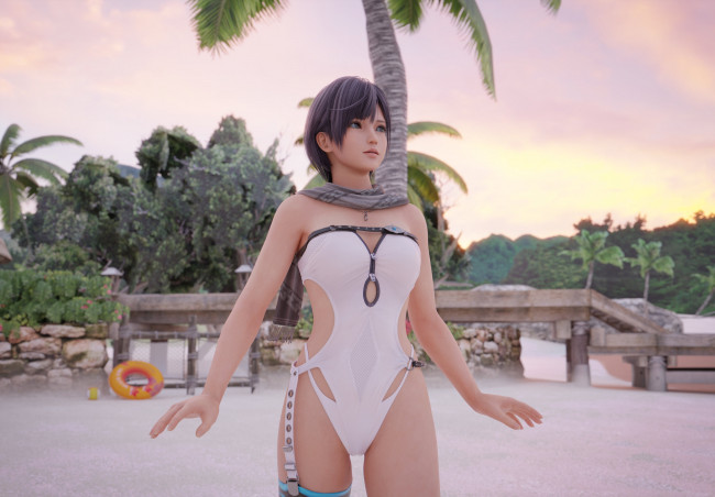 Обои картинки фото 3д графика, люди , people, взгляд, фон, девушка