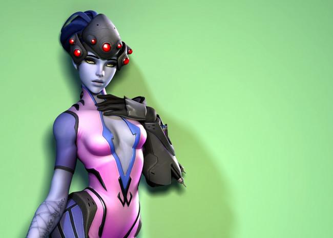 Обои картинки фото 3д графика, существа , creatures, фон, взгляд, девушка