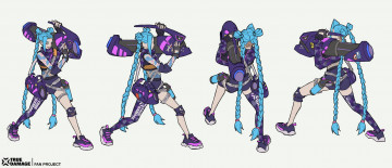 Картинка видео+игры league+of+legends jinx оружие ракурсы