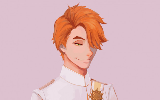 Обои картинки фото аниме, unknown,  другое , рыжий, парень