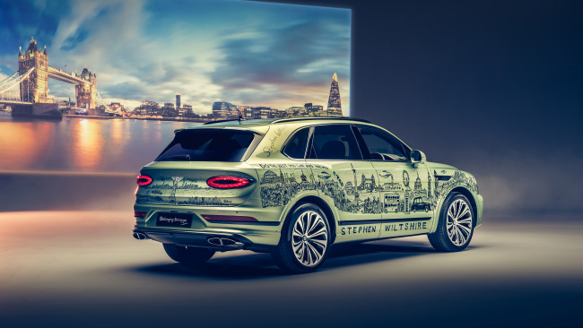 Обои картинки фото bentley belonging bentayga 2023, автомобили, bentley, вид, сзади, belonging, bentayga, проект, cтивен, уилтшир, архитектурный, художник, аутист, бентли, бентайга