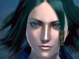 обоя 3д графика, портреты и лица , portraits and faсes, девушка, лицо, брюнетка, прядь