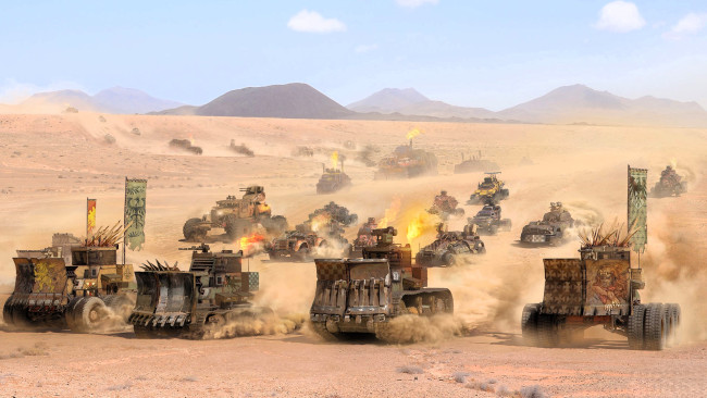 Обои картинки фото видео игры, crossout, техника, машины, пустыня, горы