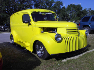 Картинка 1948 chevrolet panel truck classic автомобили выставки уличные фото