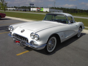 Картинка 1960 chevrolet corvette classic автомобили выставки уличные фото