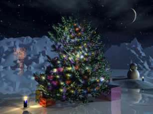 Картинка праздничные 3д графика новый год