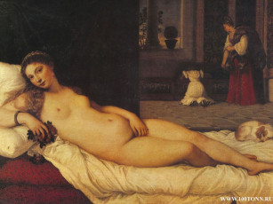 Картинка венера урбинская рисованные tiziano vecellio