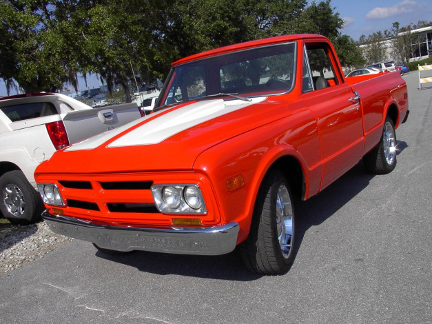 Обои картинки фото 1968, gmc, pickup, classic, автомобили, выставки, уличные, фото