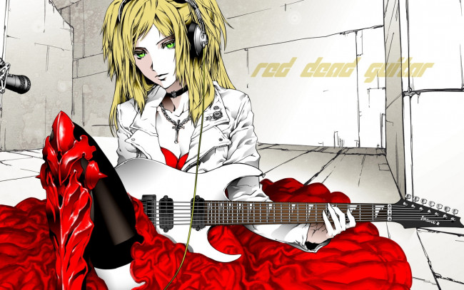 Обои картинки фото аниме, headphones, instrumental