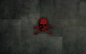 Картинка 3д графика horror ужас череп стена