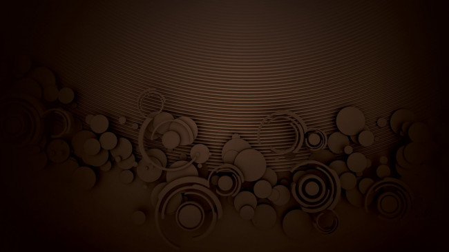 Обои картинки фото 3д, графика, fractal, фракталы, коричневый, круги, узор