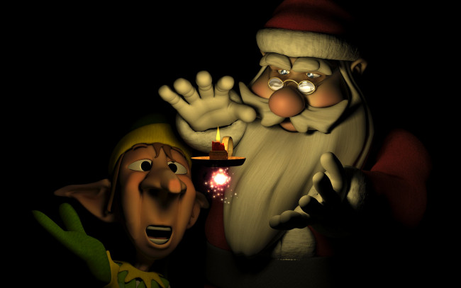 Обои картинки фото 3д, графика, fantasy, фантазия, санта, клаус, магия